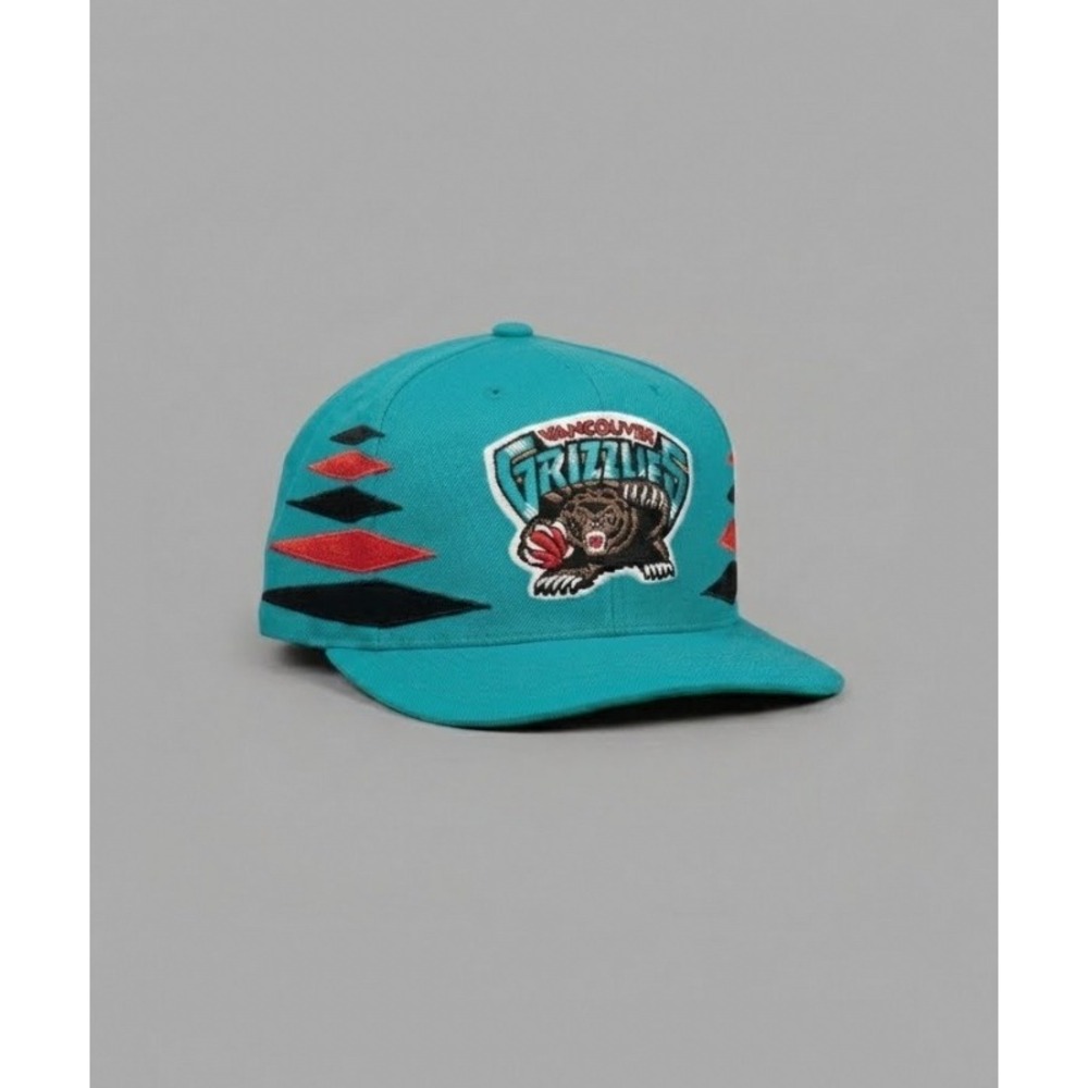 Mitchell & Ness Vancouver Grizzlies NBA Diamond Cut Snapback Hat Teal